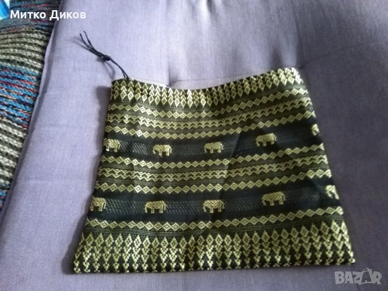 Чантичка слончета от златни нишки 200х180мм, снимка 1