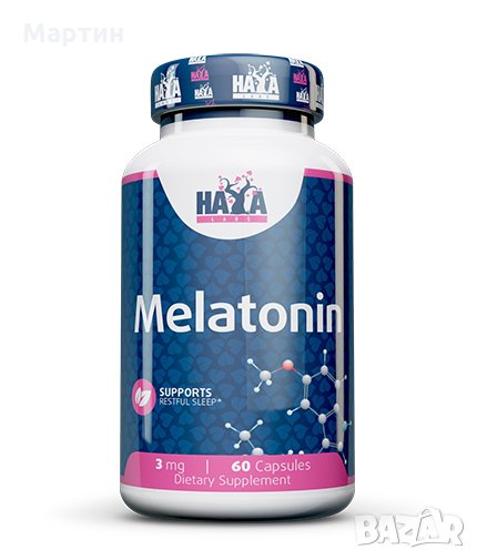 HAYA LABS Melatonin 3mg. / 60 Caps., снимка 1