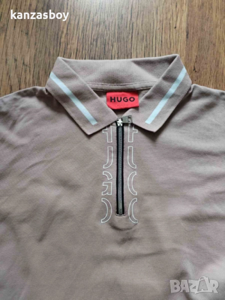 hugo dolmar 213 zip polo - страхотна мъжка тениска SLIM FIT КАТО НОВА ХЛ, снимка 1