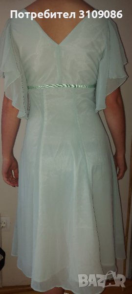 Светлозелена лятна рокля С размер, снимка 1
