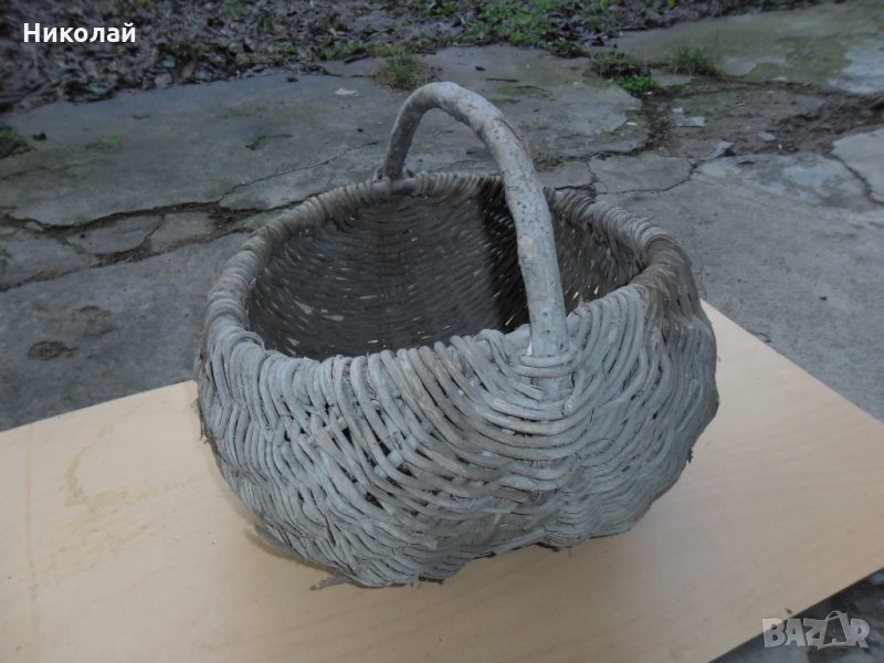 Старинна плетена кошница, снимка 1