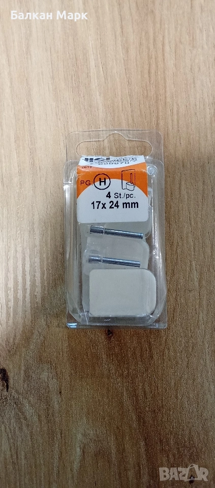 Самозалепващи кукички за витражни пердета – прозрачни (4 бр.), снимка 1