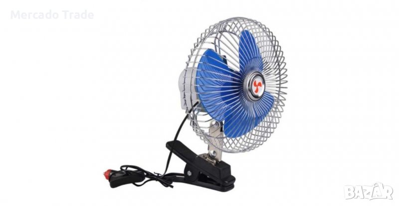 Вентилатор за автомобил, 6 innch, 12V, 15см, Син, снимка 1
