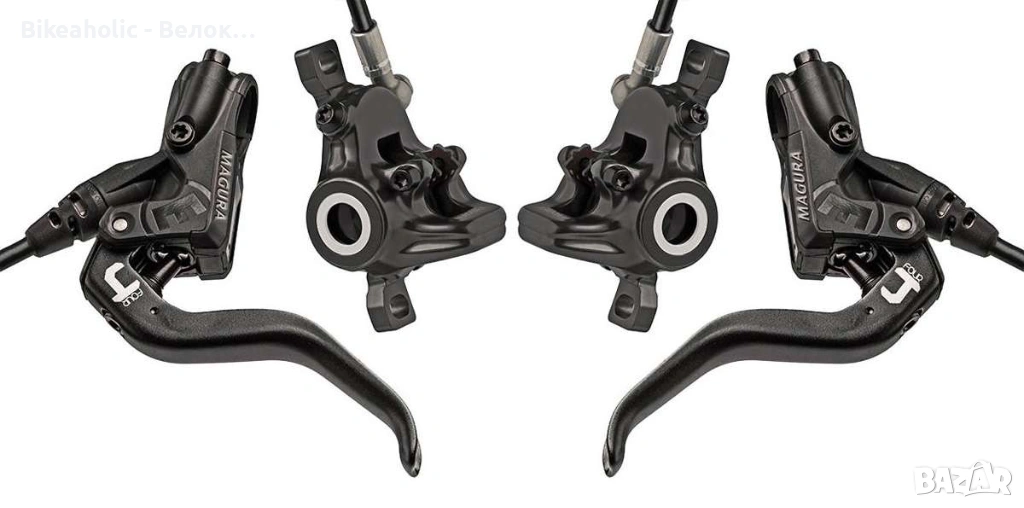 Комплект спирачки Magura MT4 2-бутални (L.1000mm/2000mm), снимка 1
