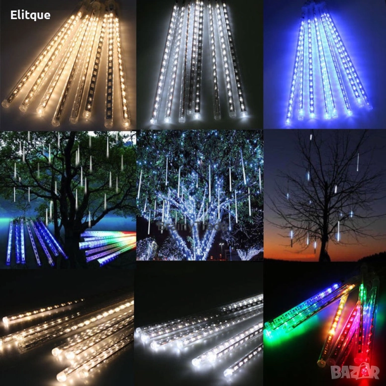 Коледни Led висулки падащ сняг , снимка 1