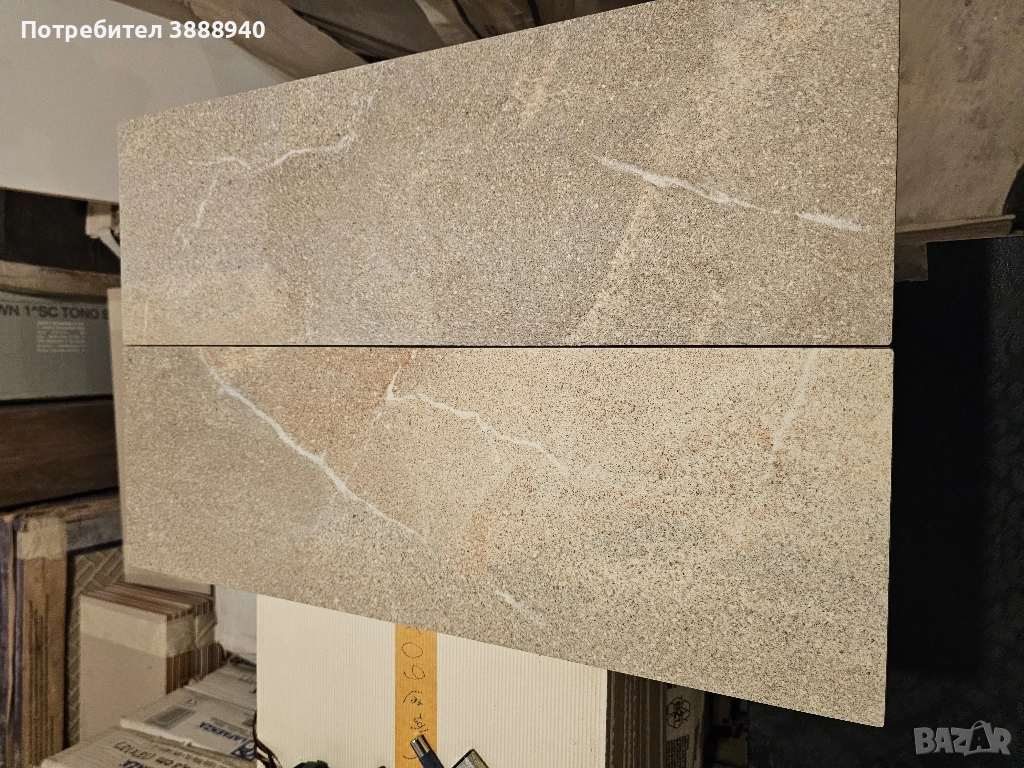 Гранитогрес /анти слип/ - сив/цветни жилки, снимка 1