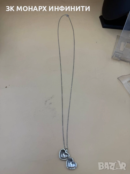 Сребърен ланец със сребърна висулка сърце /925/, снимка 1