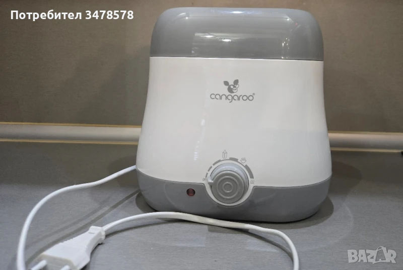 Нагревател за бебешки шишета Cangaroo BabyDuo, сив DN05, снимка 1
