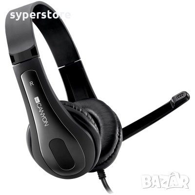 Слушалки с микрофон CANYON CNS-CHSC1B Слушалки за телефон, лаптоп, компютър, таблет и др., снимка 1