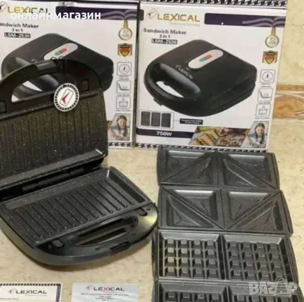 Грил - тостер, LEXICAL, 3В1, снимка 1