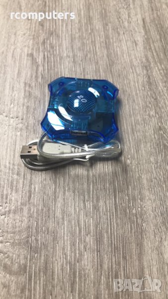 4 портов USB хуб-blue, снимка 1