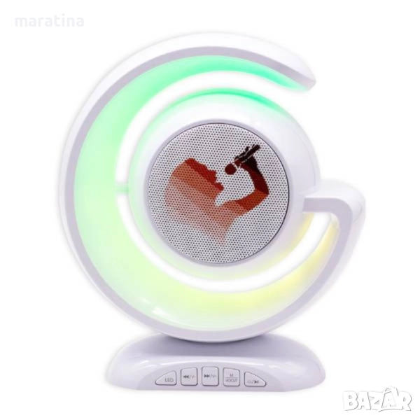 Караоке машина с 1 микрофон и RGB LED светлина, снимка 1