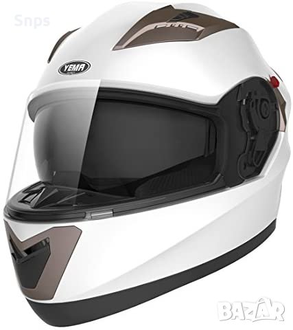 Каска за мотор YEMA с двойна козирка Слънцезащитна козирка XL 61-62см, снимка 1