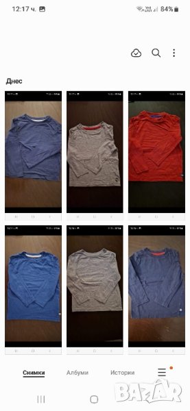3-4г 104см Комплект 6бр Блуза Тениска с дълъг ръкав Материя памук Цвят синьо, тъмно синьо, сиво, чер, снимка 1