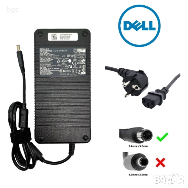 НОВО 330W DELL Alienware зарядно 19.5V 16.9A 5X3NX Y90RR 5X3NX F0K0N XM3C3 DA330PM111 ADP-330AB B, снимка 1