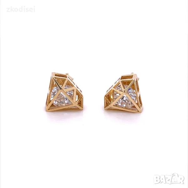 Златни обеци 3,48гр. 14кр. проба:585 модел:26571-2, снимка 1