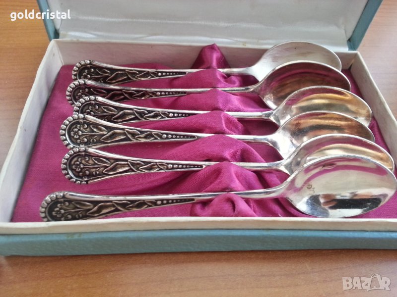 Руски посребрени лъжички, снимка 1