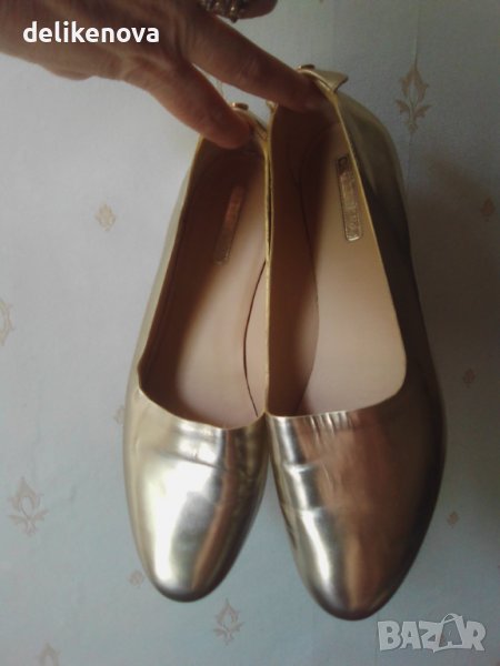 Longchamp. Original. Size 39 100% Кожа Жестоки Златни обувки , снимка 1