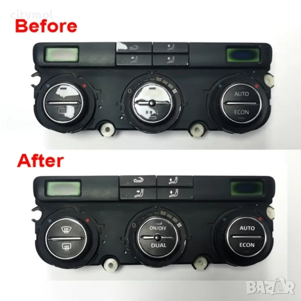 Лепенки за бутони климатроник VOLKSWAGEN Golf 5, Passat 6, снимка 1