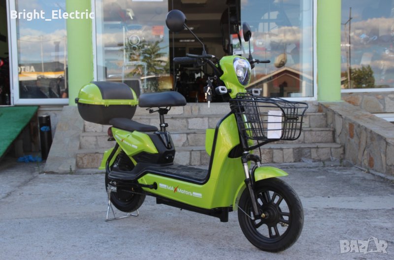 Електрически скутер с двойна седалка EBZ14, 14" гуми, 500W, 48V GREEN, снимка 1