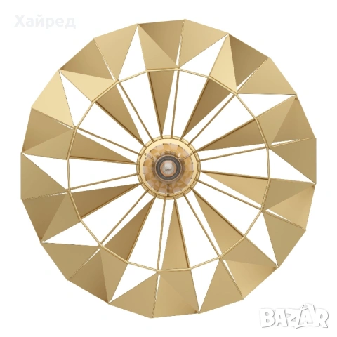 Таванна лампа Eglo CARLTON, E27 димируема, златиста, снимка 5 - Лампи за таван - 53989304