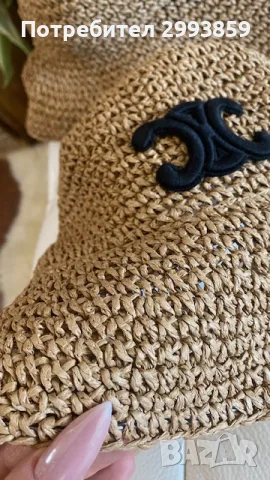 шапка Селин*Celine TRIOMPHE Bucket hat, снимка 7 - Шапки - 55842006