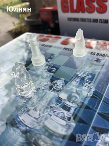 Стъклен шах ♟️✨, снимка 5 - Шах и табла - 53922756