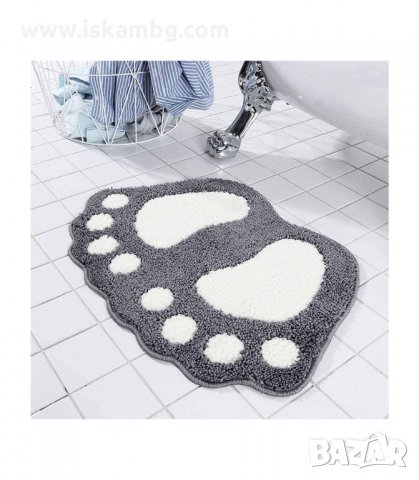КИЛИМЧЕ ПОСТЕЛКА ЗА БАНЯ ИЛИ СТАЯ С ФОРМАТА НА ГОЛЕМИ КРАКА НА ЙЕТИ - код 2710, снимка 3 - Други стоки за дома - 33925577