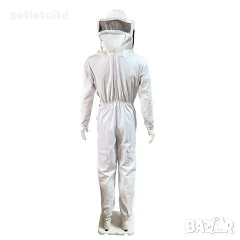 Защитен пчеларски гащеризон СЕРИЯ ЛУКС - БЯЛ със защитно було КВАДРАТНО, снимка 3 - За пчели - 47899825