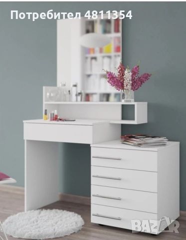 Тоалетка с огледало, снимка 2 - Тоалетки - 54348323