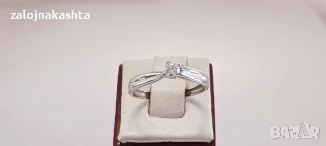 Нов Златен пръстен с брилянт-1,90гр/18кр, снимка 5 - Пръстени - 50820760