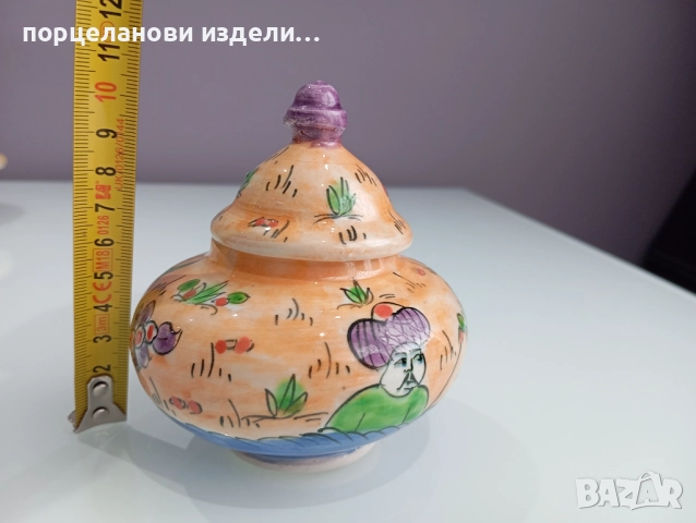 Порцеланова стара красива захарница буркан маркирана , снимка 3 - Кутии за храна - 52690100