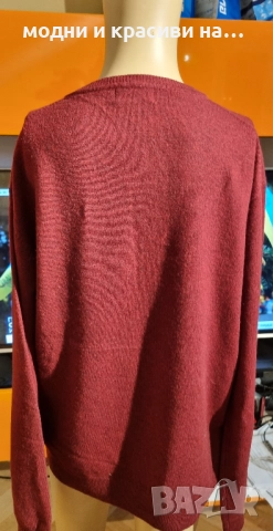 Мъжки пуловер Gant агнешка вълна, размер L, снимка 5 - Пуловери - 52887177