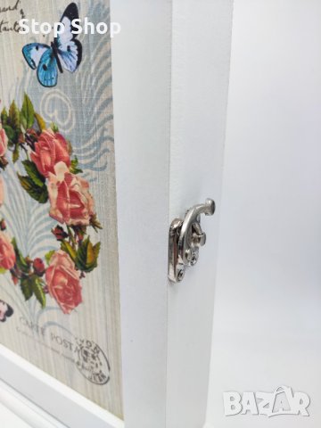 Къща за ключове бяла с цветя , снимка 5 - Декорация за дома - 39737270