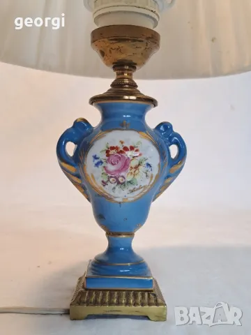 настолна месингова емайлирана лампа   16/5, снимка 2 - Настолни лампи - 48989618