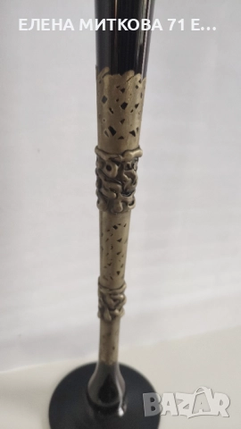 Уникална артистична много висока и елегантна ваза с метализирана декорация, снимка 3 - Вази - 52683559