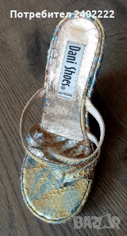 Летни сандали от естествена змийска кожа на платформа, снимка 6 - Сандали - 30220905