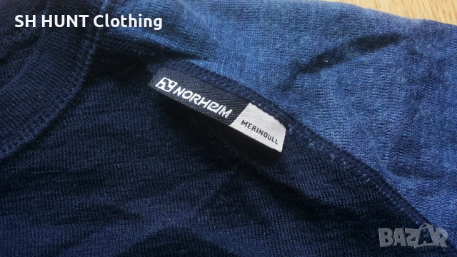 NORHEIM Thermo Underwear 100% Merino Wool размер L / XL термо блуза 100% Мерино вълна - 1895, снимка 5 - Екипировка - 53143782