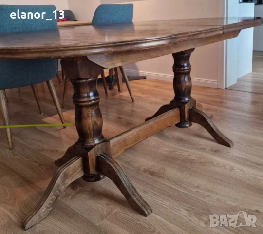 Трапезна маса от масив, снимка 2 - Маси - 51386925