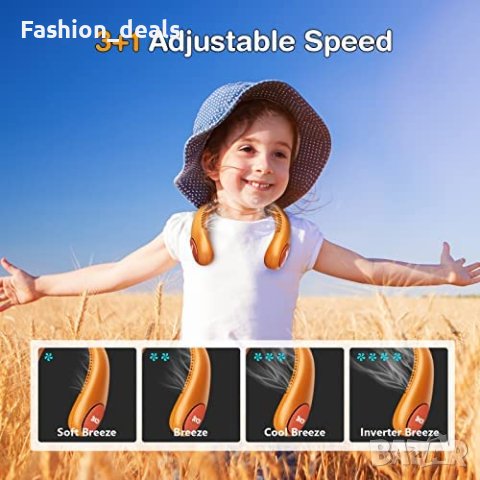 Нов детски преносим вентилатор за врат охлаждане пътуване на открито, снимка 3 - Други - 40602487