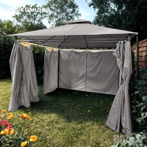 Шатра MUHLER – Просторна, стабилна и стилна защита за вашето открито пространство