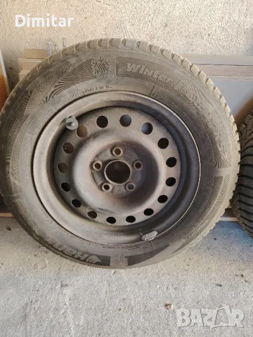 комплект зимни гуми със стоманени джанти , снимка 5 - Гуми и джанти - 49714833