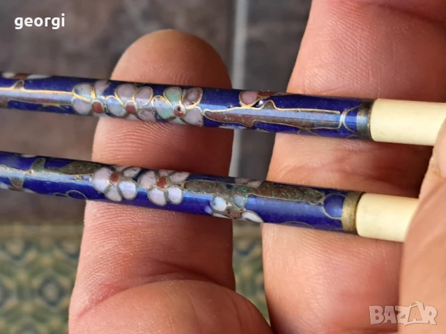 луксозни емайлирани стикове за суши от кост   26/2  , снимка 7 - Антикварни и старинни предмети - 50679054
