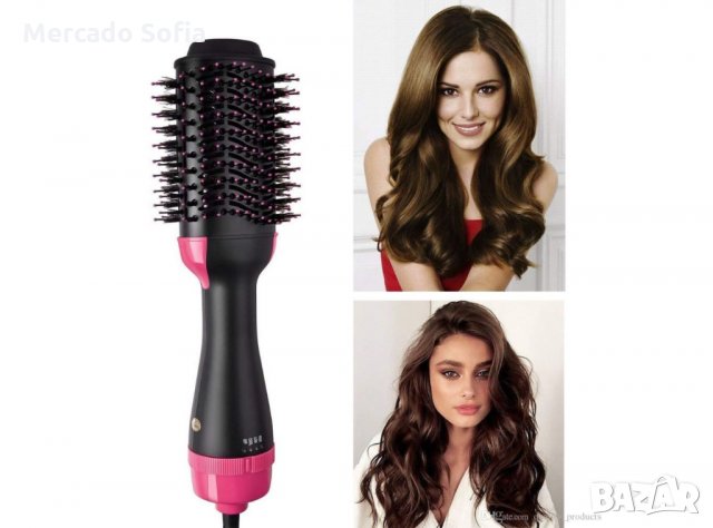 Електрическа четка за коса 2в1, 1000 W, сушене и изправяне , снимка 4 - Сешоари - 29883742