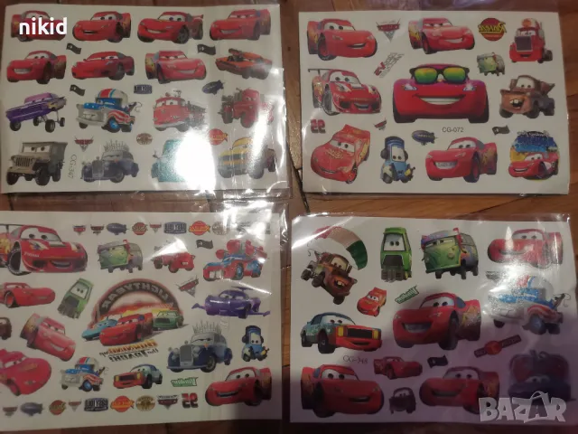 4 вида Маккуин колите McQueen cars Tattoo татос татуировка временна детска татоси татуси, снимка 5 - Други - 21655529