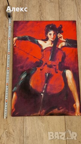 Голямо платно, принт "Червена симфония" от Андрю Атрошенко 60см/40см, снимка 3 - Картини - 31329217