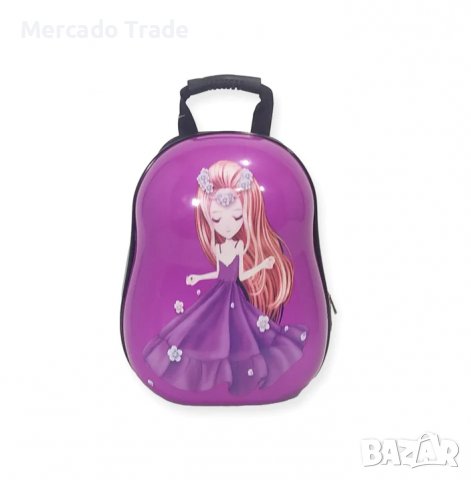 Детска раница Mercado Trade, 3D, Поликарбон, Момиче с лилава рокля, Лилав