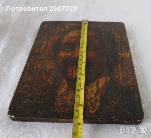 Разни: Пирография портрет, баба, дядо, поднос, портрет пирография, печат, снимка 4 - Декорация за дома - 31107078