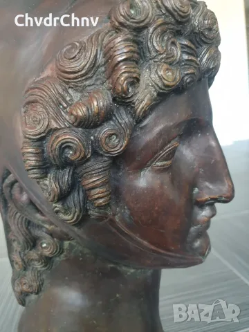Canova Paris 70см-15кг/голяма бронзова фигура-бюст на Парис/модел Антонио Канова, снимка 9 - Статуетки - 55780335