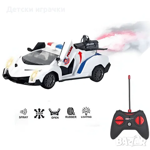 Полицейска кола с дистанционно и пушек, снимка 2 - Коли, камиони, мотори, писти - 48679087